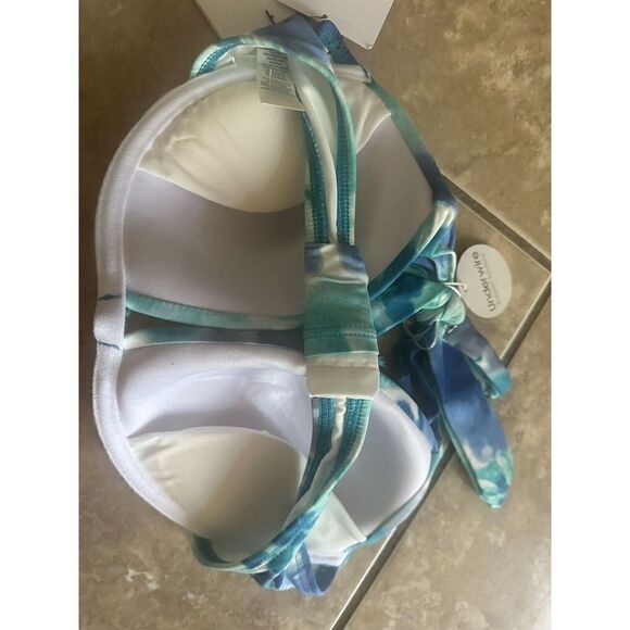 NWT $72 Contour By Coco Reef 32D Bikini Top Capri Blue - Picture 4 of 5